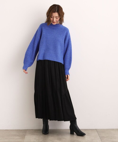 セール】【洗える】ふんわりウール混ボトルネックニット（ニット