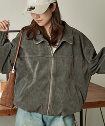 AO2（アオズ）の「フェイクスウェード スタンドカラー 2WAYブルゾン（ブルゾン）」