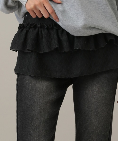 3.3 Field Trip (3.3フィールドトリップ)の「3.3 Field Trip/フルリレースラップスカート(ベルト・レディース・アイボリー/ブラック・FREE)」の2枚目の写真