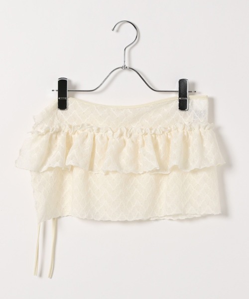 3.3 Field Trip (3.3フィールドトリップ)の「3.3 Field Trip/フルリレースラップスカート(ベルト・レディース・アイボリー/ブラック・FREE)」の6枚目の写真