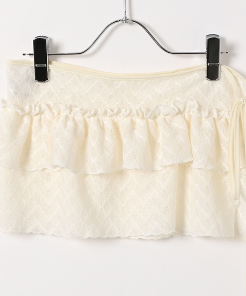 3.3 Field Trip (3.3フィールドトリップ)の「3.3 Field Trip/フルリレースラップスカート(ベルト・レディース・アイボリー/ブラック・FREE)」の8枚目の写真