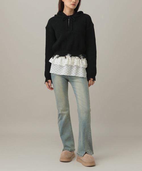 3.3 Field Trip (3.3フィールドトリップ)の「3.3 Field Trip/フルリレースラップスカート(ベルト・レディース・アイボリー/ブラック・FREE)」の10枚目の写真