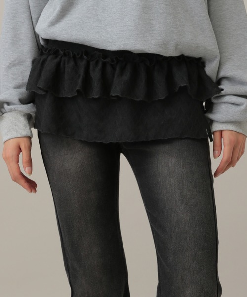 3.3 Field Trip (3.3フィールドトリップ)の「3.3 Field Trip/フルリレースラップスカート(ベルト・レディース・アイボリー/ブラック・FREE)」の19枚目の写真