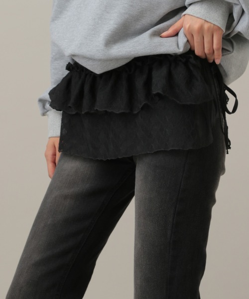 3.3 Field Trip (3.3フィールドトリップ)の「3.3 Field Trip/フルリレースラップスカート(ベルト・レディース・アイボリー/ブラック・FREE)」の20枚目の写真