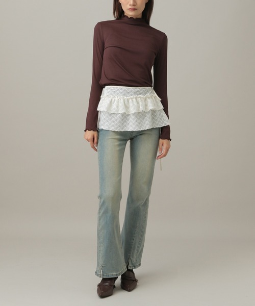 3.3 Field Trip (3.3フィールドトリップ)の「3.3 Field Trip/フルリレースラップスカート(ベルト・レディース・アイボリー/ブラック・FREE)」の12枚目の写真