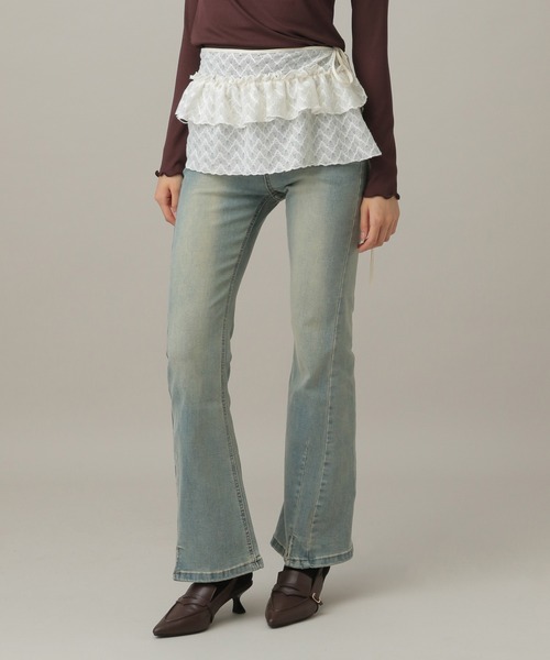 3.3 Field Trip (3.3フィールドトリップ)の「3.3 Field Trip/フルリレースラップスカート(ベルト・レディース・アイボリー/ブラック・FREE)」の14枚目の写真