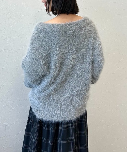 PAGEBOY（ページボーイ）の「【マルチWAYで使える】スリーピーシャギープルオーバー/ニット（ニット/セーター・レディース・グレー/オフホワイト/ブラック/ターコイズブルー/グレー系その他/ブラウン・FREE）」の11枚目の写真