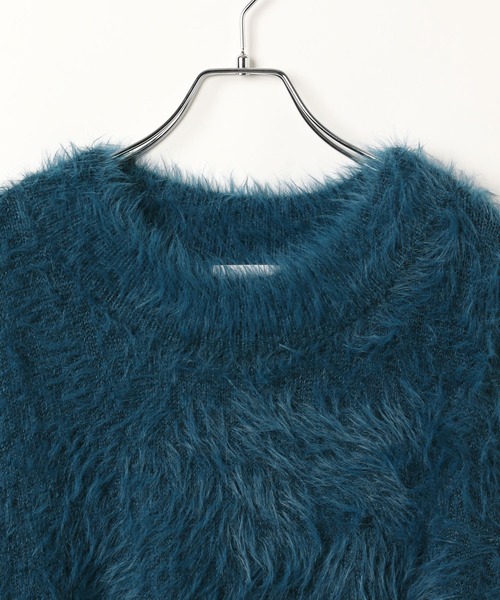 PAGEBOY（ページボーイ）の「【マルチWAYで使える】スリーピーシャギープルオーバー/ニット（ニット/セーター・レディース・グレー/オフホワイト/ブラック/ターコイズブルー/グレー系その他/ブラウン・FREE）」の10枚目の写真