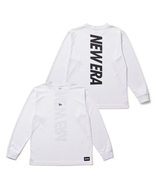 NEW ERA(ニューエラ)の「NEW ERA/ニューエラ バスケットボール 長袖 テック Tシャツ バーチカルロゴ パフォーマンスアパレル ロンT 14674773/14674774/14674775(Tシャツ/カットソー・メンズ・ブラック/ホワイト/ネイビー・L/2XL/XL/M)」の6枚目の写真