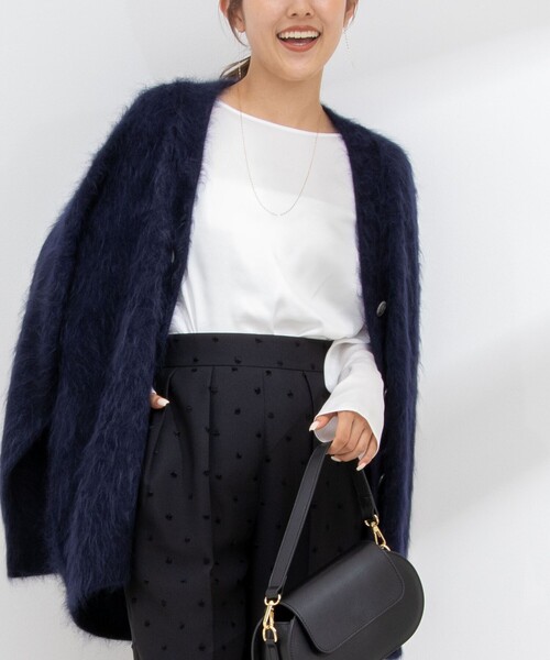 NOLLEY’S(ノーリーズ)の「◇【WEB限定】ウォッシャブルリラックスサテン長袖Tブラウス(シャツ/ブラウス・レディース・ホワイト・38)」の19枚目の写真