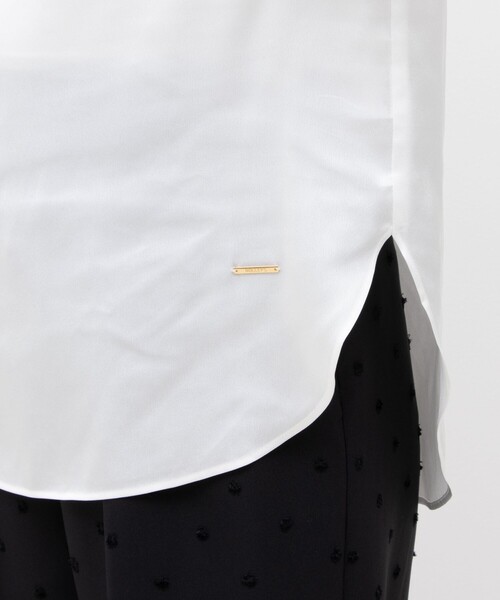 NOLLEY’S(ノーリーズ)の「◇【WEB限定】ウォッシャブルリラックスサテン長袖Tブラウス(シャツ/ブラウス・レディース・ホワイト・38)」の5枚目の写真