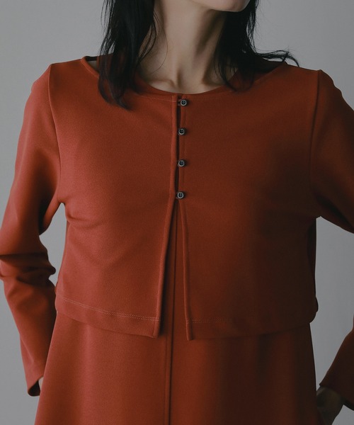 MANOF(マノフ)の「SHORT BLOUSE SET ONE PIECE(ワンピース・レディース・オレンジ/ブラック・M/S)」の13枚目の写真