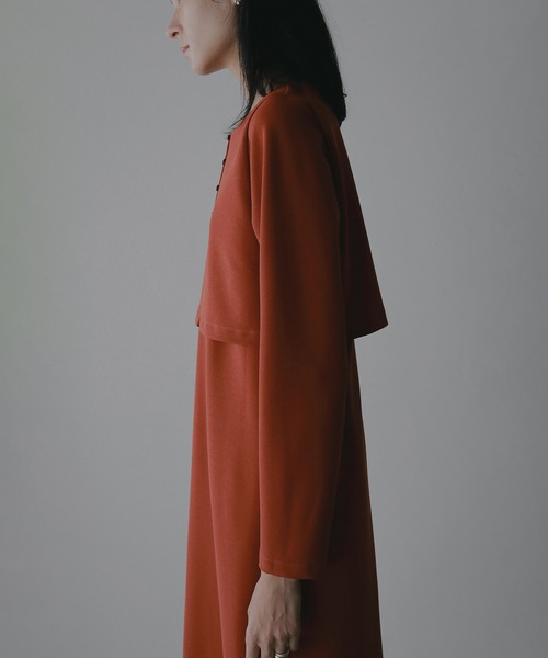 MANOF(マノフ)の「SHORT BLOUSE SET ONE PIECE(ワンピース・レディース・オレンジ/ブラック・M/S)」の12枚目の写真