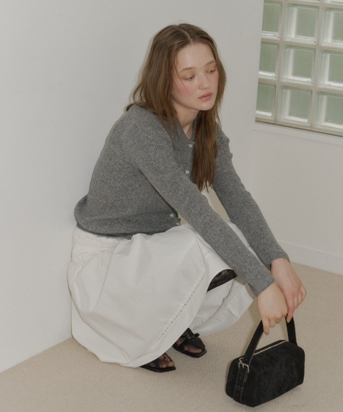 GIUNON(ジウノン)の「ladder lace gather skirt / ラダーレースギャザースカート(スカート・レディース・ベージュ/ブラック/ホワイト・FREE)」の8枚目の写真