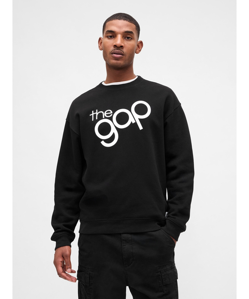 GAP（ギャップ）の「リラックスフィット GAPロゴ クルーネック スウェットシャツ（スウェット・メンズ・ネイビー/レッド/ブラック/オフホワイト/ライトブラウン・XS/S/M/L/XL）」の3枚目の写真