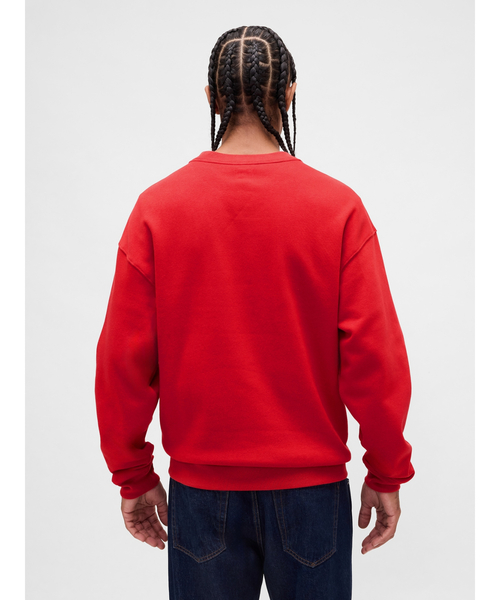 GAP（ギャップ）の「リラックスフィット GAPロゴ クルーネック スウェットシャツ（スウェット・メンズ・ネイビー/レッド/ブラック/オフホワイト/ライトブラウン・XS/S/M/L/XL）」の8枚目の写真
