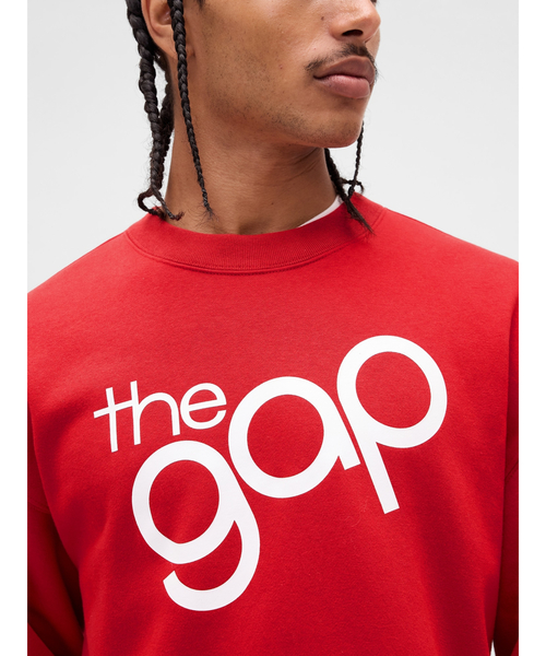 GAP（ギャップ）の「リラックスフィット GAPロゴ クルーネック スウェットシャツ（スウェット・メンズ・ネイビー/レッド/ブラック/オフホワイト/ライトブラウン・XS/S/M/L/XL）」の9枚目の写真