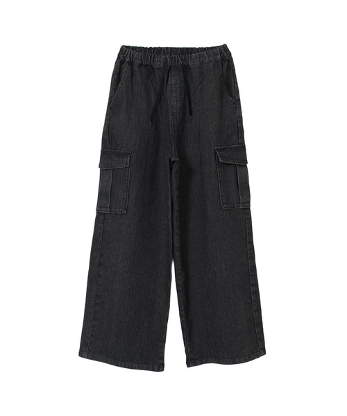 RiCO SUCRE(リコシュクレ)の「ワイドカーゴケミカルデニム(デニムパンツ・キッズ・ブラック/ネイビー・140/150/160)」の11枚目の写真