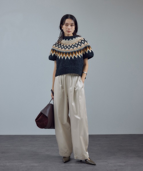 サテンフェードイージーカーヴィーパンツ（その他パンツ）｜SALON adam