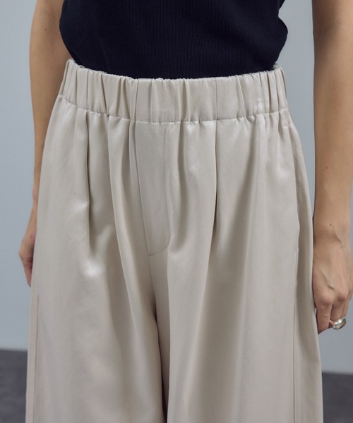サテンフェードイージーカーヴィーパンツ（その他パンツ）｜SALON adam