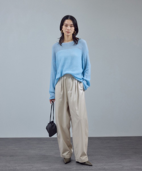 SALON adam et rope'(サロン アダム エ ロペ)の「サテンフェードイージーカーヴィーパンツ(その他パンツ・レディース・ブラウン系その他2/ブラウン系その他3/キナリ・S/M)」の13枚目の写真