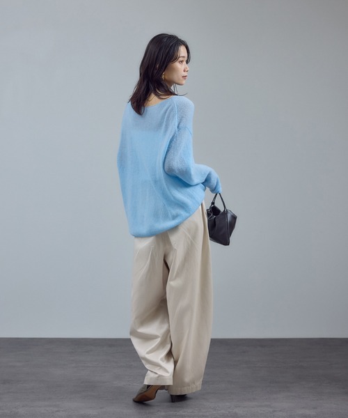 SALON adam et rope'(サロン アダム エ ロペ)の「サテンフェードイージーカーヴィーパンツ(その他パンツ・レディース・ブラウン系その他2/ブラウン系その他3/キナリ・S/M)」の12枚目の写真