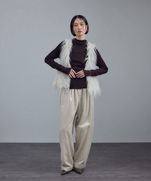 サテンフェードイージーカーヴィーパンツ（その他パンツ）｜SALON adam