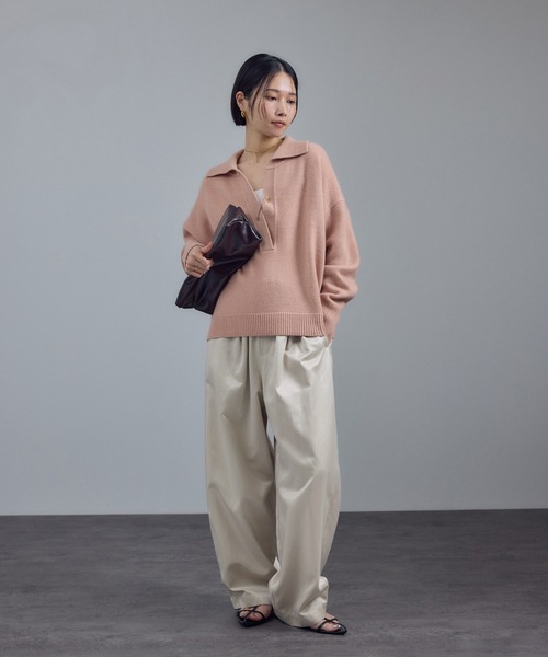 サテンフェードイージーカーヴィーパンツ（その他パンツ）｜SALON adam