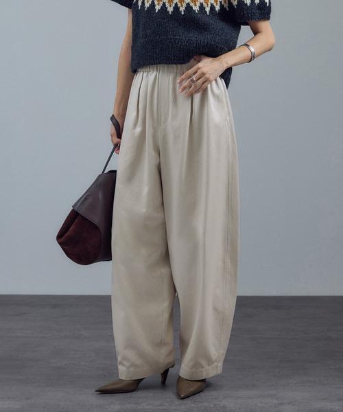 salon 北欧暮らしの道具店　サテンフェードイージーカーヴィーパンツ サテンフェードイージーカーヴィーパンツ（その他パンツ）｜SALON adam