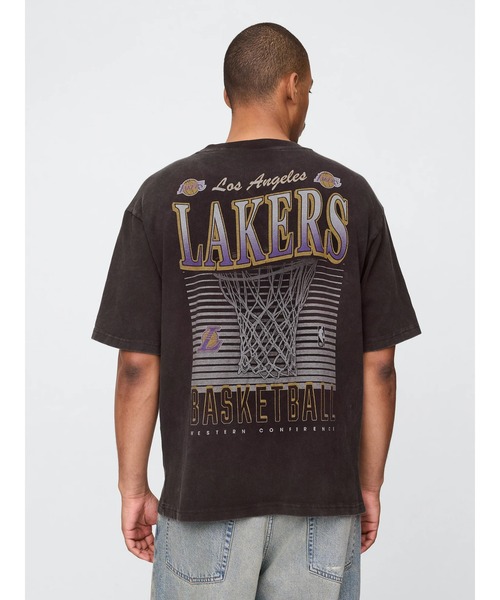 プロスタンダード　ロサンゼルス・レイカーズ Tシャツ NBA 75周年記念　S ProStandard ロサンゼルス レイカーズ アーチ ロゴ Tシャツ 黄色