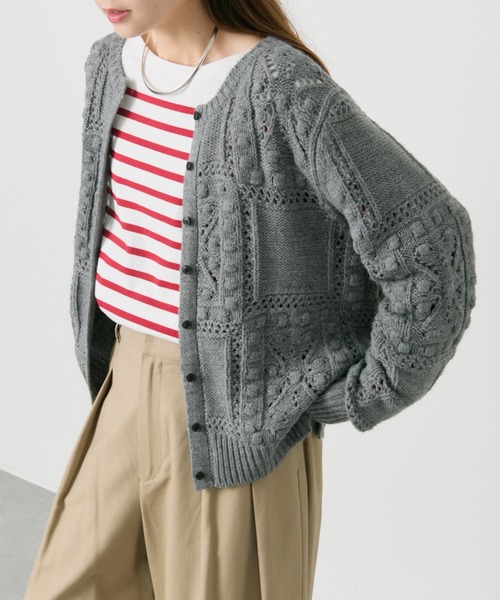 セール】ポップコーン編み2WAYニットプルオーバー（ニット/セーター
