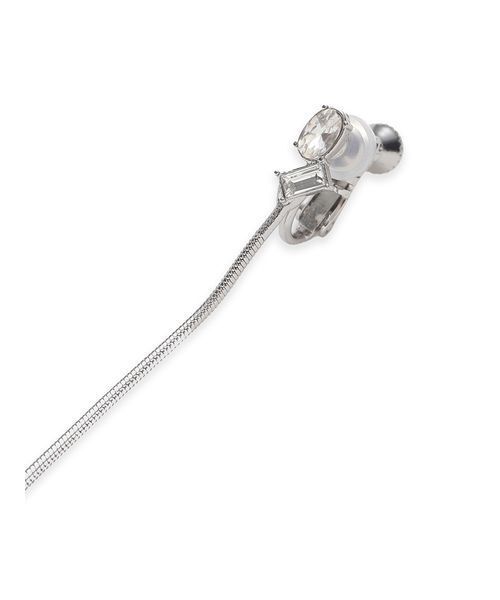 SNIDEL（スナイデル）の「ロングチェーンイヤリング（イヤリング・レディース・シルバー/ゴールド・F）」の4枚目の写真