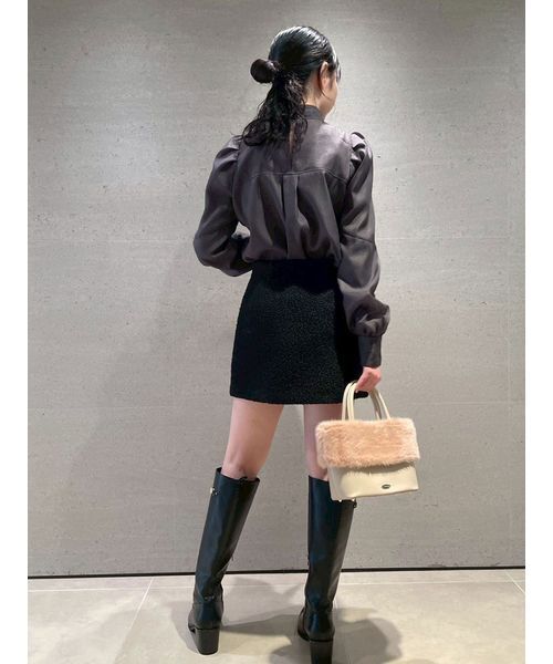 セール】[L.B CANDY STOCK]スノーフレークビジューミニスカート