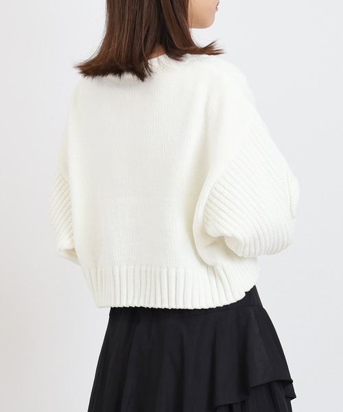 ASTORIA ODIER（アストリアオディール）の「ベロアモールアソートボタンカーディガン（カーディガン/ボレロ・レディース・ブラック/サックスブルー/ピンクベージュ/ホワイト・MEDIUM）」の11枚目の写真