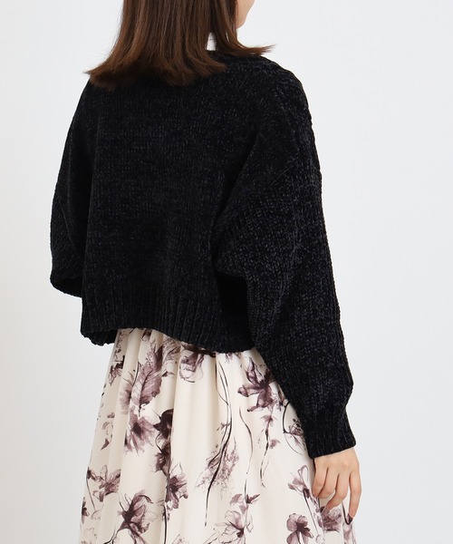 ASTORIA ODIER（アストリアオディール）の「ベロアモールアソートボタンカーディガン（カーディガン/ボレロ・レディース・ブラック/サックスブルー/ピンクベージュ/ホワイト・MEDIUM）」の19枚目の写真