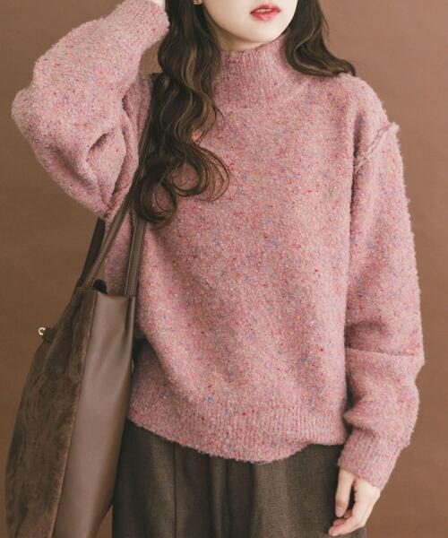 ITEMS URBANRESEARCH（アイテムズ アーバンリサーチ）の「シャーベットカラーハイネックニット（ニット/セーター・レディース・レッド系その他/ブラウン/ミント・FREE）」の3枚目の写真