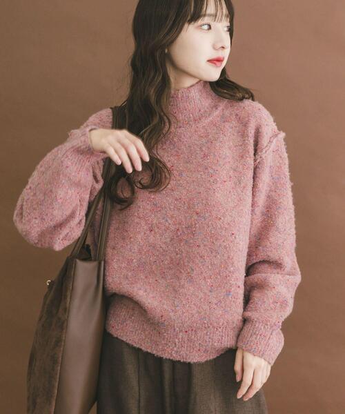 ITEMS URBANRESEARCH（アイテムズ アーバンリサーチ）の「シャーベットカラーハイネックニット（ニット/セーター・レディース・レッド系その他/ブラウン/ミント・FREE）」の4枚目の写真