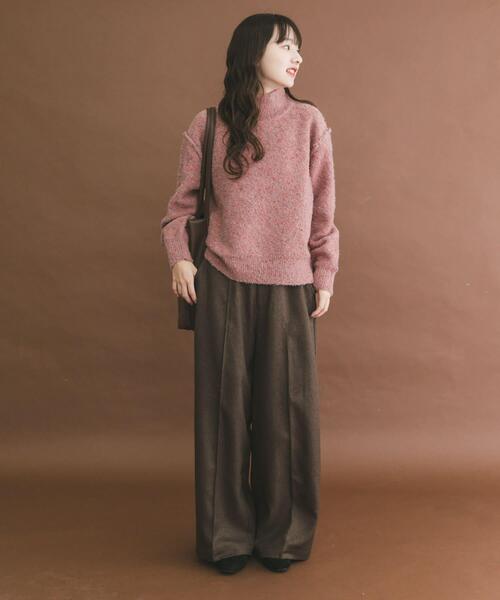 ITEMS URBANRESEARCH（アイテムズ アーバンリサーチ）の「シャーベットカラーハイネックニット（ニット/セーター・レディース・レッド系その他/ブラウン/ミント・FREE）」の5枚目の写真