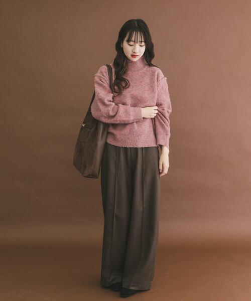 ITEMS URBANRESEARCH（アイテムズ アーバンリサーチ）の「シャーベットカラーハイネックニット（ニット/セーター・レディース・レッド系その他/ブラウン/ミント・FREE）」の6枚目の写真