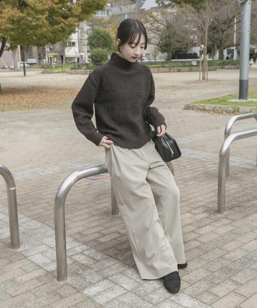 ITEMS URBANRESEARCH（アイテムズ アーバンリサーチ）の「シャーベットカラーハイネックニット（ニット/セーター・レディース・レッド系その他/ブラウン/ミント・FREE）」の14枚目の写真