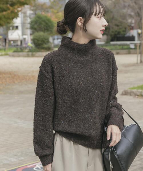 ITEMS URBANRESEARCH（アイテムズ アーバンリサーチ）の「シャーベットカラーハイネックニット（ニット/セーター・レディース・レッド系その他/ブラウン/ミント・FREE）」の15枚目の写真