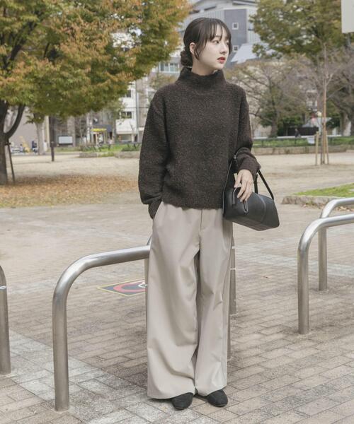 ITEMS URBANRESEARCH（アイテムズ アーバンリサーチ）の「シャーベットカラーハイネックニット（ニット/セーター・レディース・レッド系その他/ブラウン/ミント・FREE）」の18枚目の写真