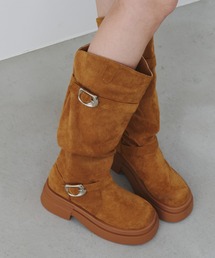 bita.（ビタ）の「スエードWバックル ロングブーツ（ブーツ）」