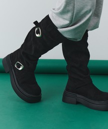 bita.（ビタ）の「スエードWバックル ロングブーツ（ブーツ）」