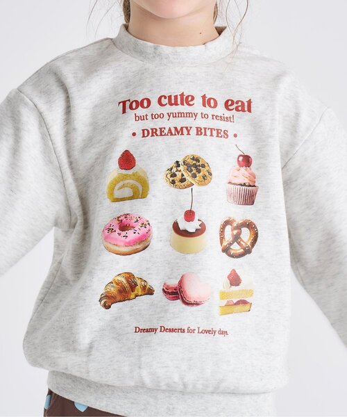 apres les cours（アプレレクール）の「【ジュニア対応】GIRLS転写モチーフトレーナー（スウェット・キッズ・サックスブルー/アイボリー/ピンク・80/90/100/110/120/130/140）」の7枚目の写真