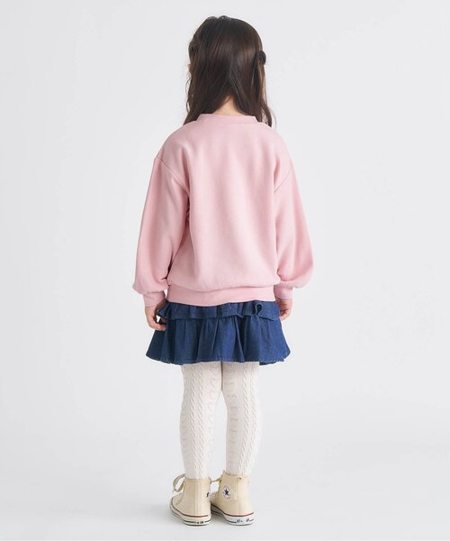 apres les cours（アプレレクール）の「【ジュニア対応】GIRLS転写モチーフトレーナー（スウェット・キッズ・サックスブルー/アイボリー/ピンク・80/90/100/110/120/130/140）」の9枚目の写真