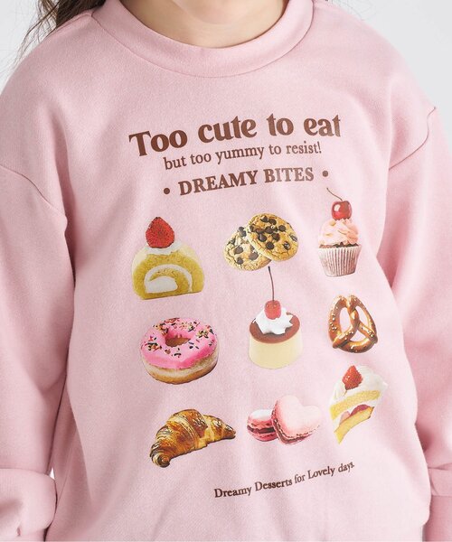 apres les cours（アプレレクール）の「【ジュニア対応】GIRLS転写モチーフトレーナー（スウェット・キッズ・サックスブルー/アイボリー/ピンク・80/90/100/110/120/130/140）」の10枚目の写真