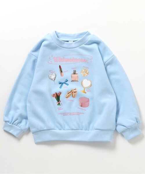 apres les cours（アプレレクール）の「【ジュニア対応】GIRLS転写モチーフトレーナー（スウェット・キッズ・サックスブルー/アイボリー/ピンク・80/90/100/110/120/130/140）」の16枚目の写真