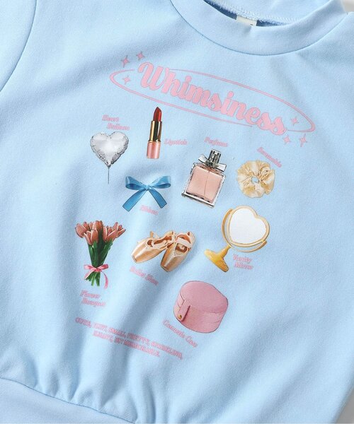 apres les cours（アプレレクール）の「【ジュニア対応】GIRLS転写モチーフトレーナー（スウェット・キッズ・サックスブルー/アイボリー/ピンク・80/90/100/110/120/130/140）」の22枚目の写真