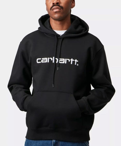 Carhartt WIP(カーハートダブリューアイピー)の「Carhartt WIP/カーハートダブリューアイピー HOODED CARHARTT SWEAT パーカー/プルオーバー フロント刺繍 I030547(パーカー・メンズ・ダークブラウン/ダークネイビー/グレー/ブラック・S/XL/L/M)」の1枚目の写真
